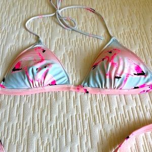 Pink swim bra